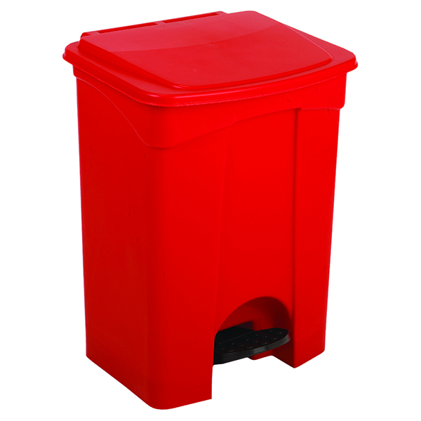 preambule Onzorgvuldigheid Interpunctie Rode afvalbak met pedaal 68ltr - Smart Cleaning Center